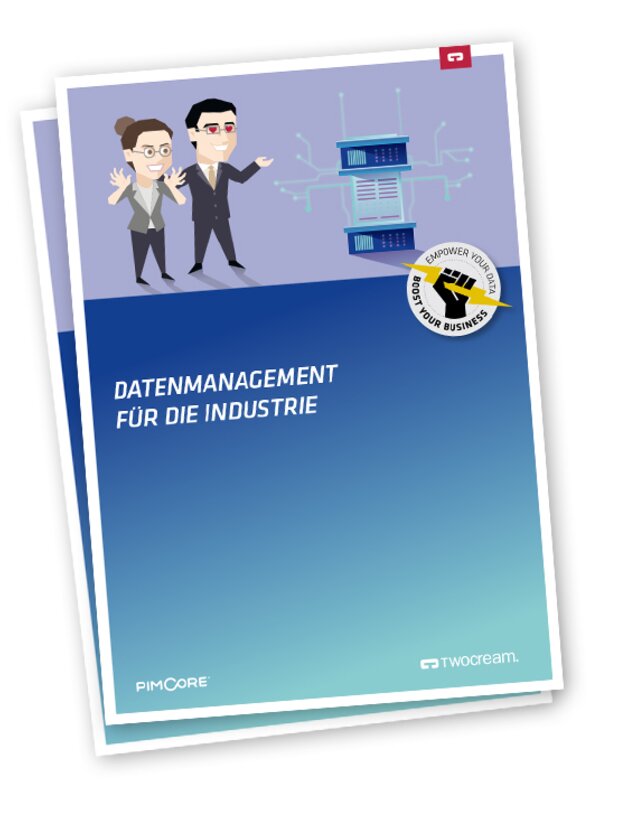 Bild der twocream-Brochüre über Datenmanagement Bild der twocream-Brochüre über Datenmanagement in der Industrie